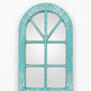 Espejo Ventana Vintage Turquesa